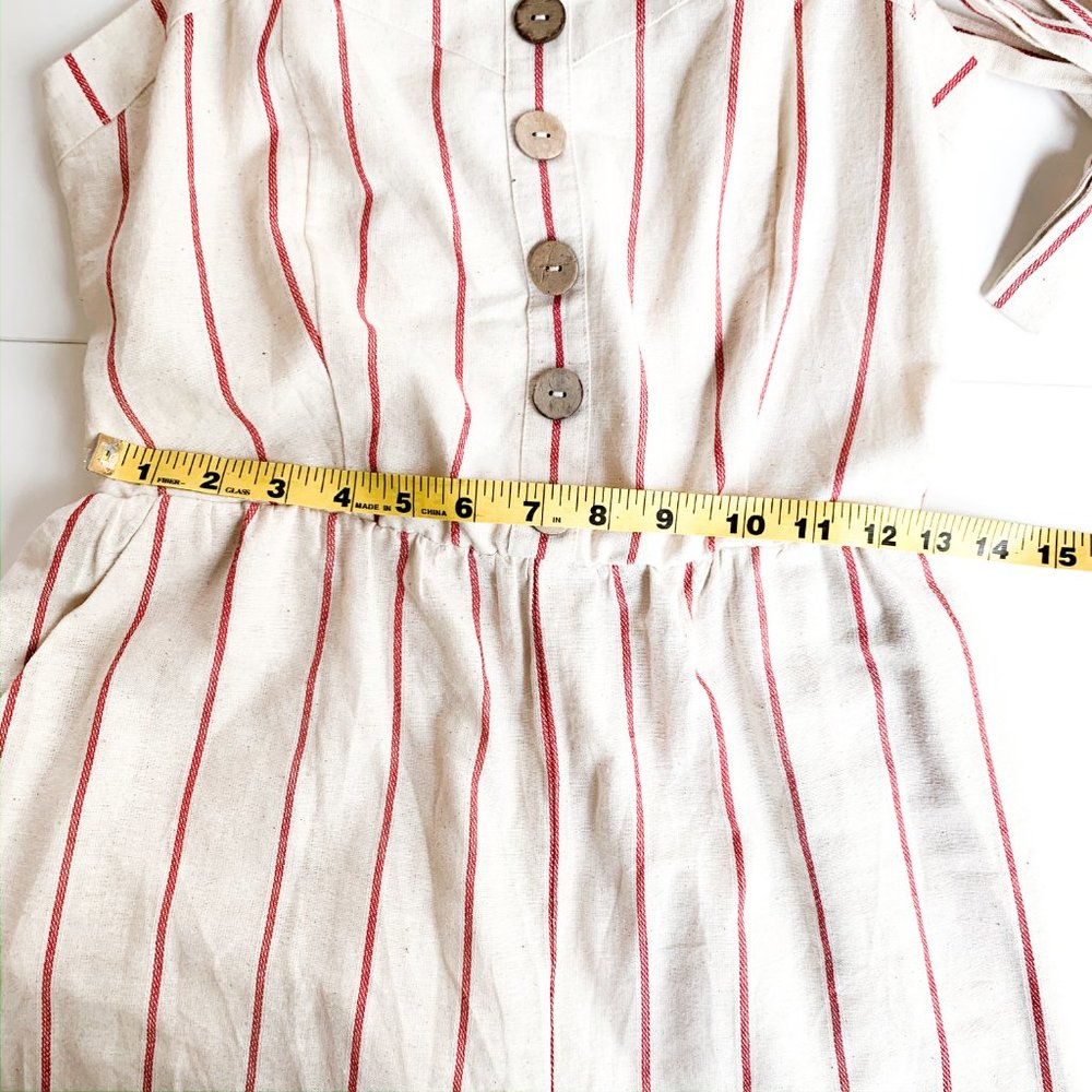 NWT moon river striped jumpsuit w/tie straps - Picture 7 of 7